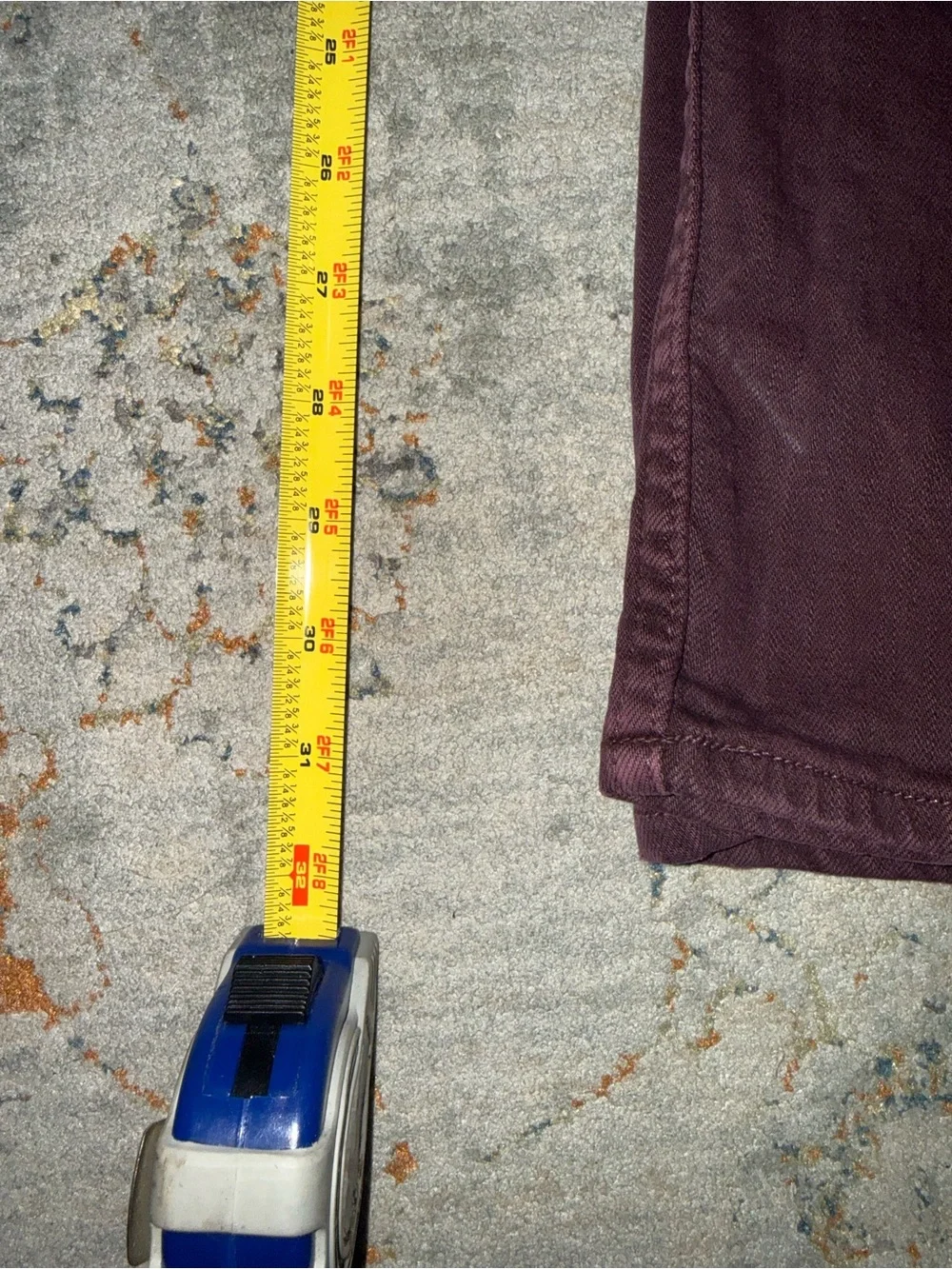 Wrangler Men’s Skinny Jeans in Deep Burgundy 30x32